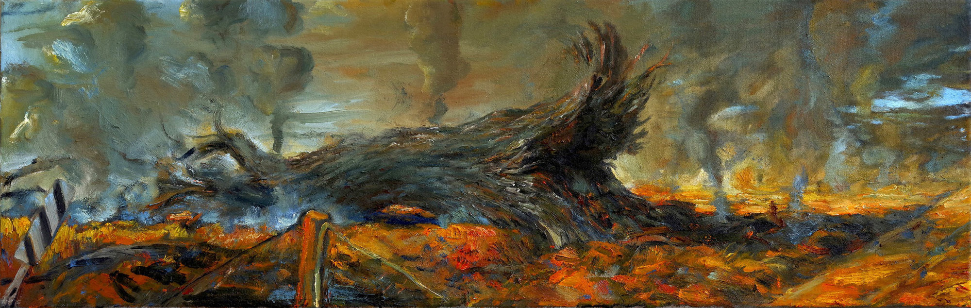 FireRoad [Lake Mungo] 2017 oil on canvas